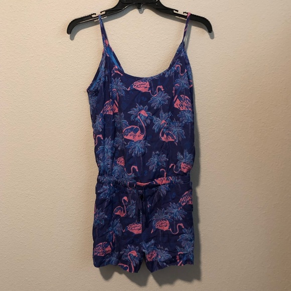 Nwt tipsy elves reversible flamingo romper - Picture 1 of 3